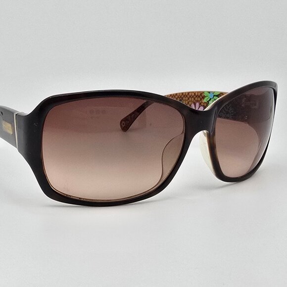 Coach Peony S471 Tortoise Frame Light Brown Gradient Lens Sunglasses 59-16-125 - Picture 6 of 15